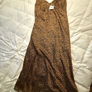 American Eagle Outfitters Leopard Print Midi Dress
